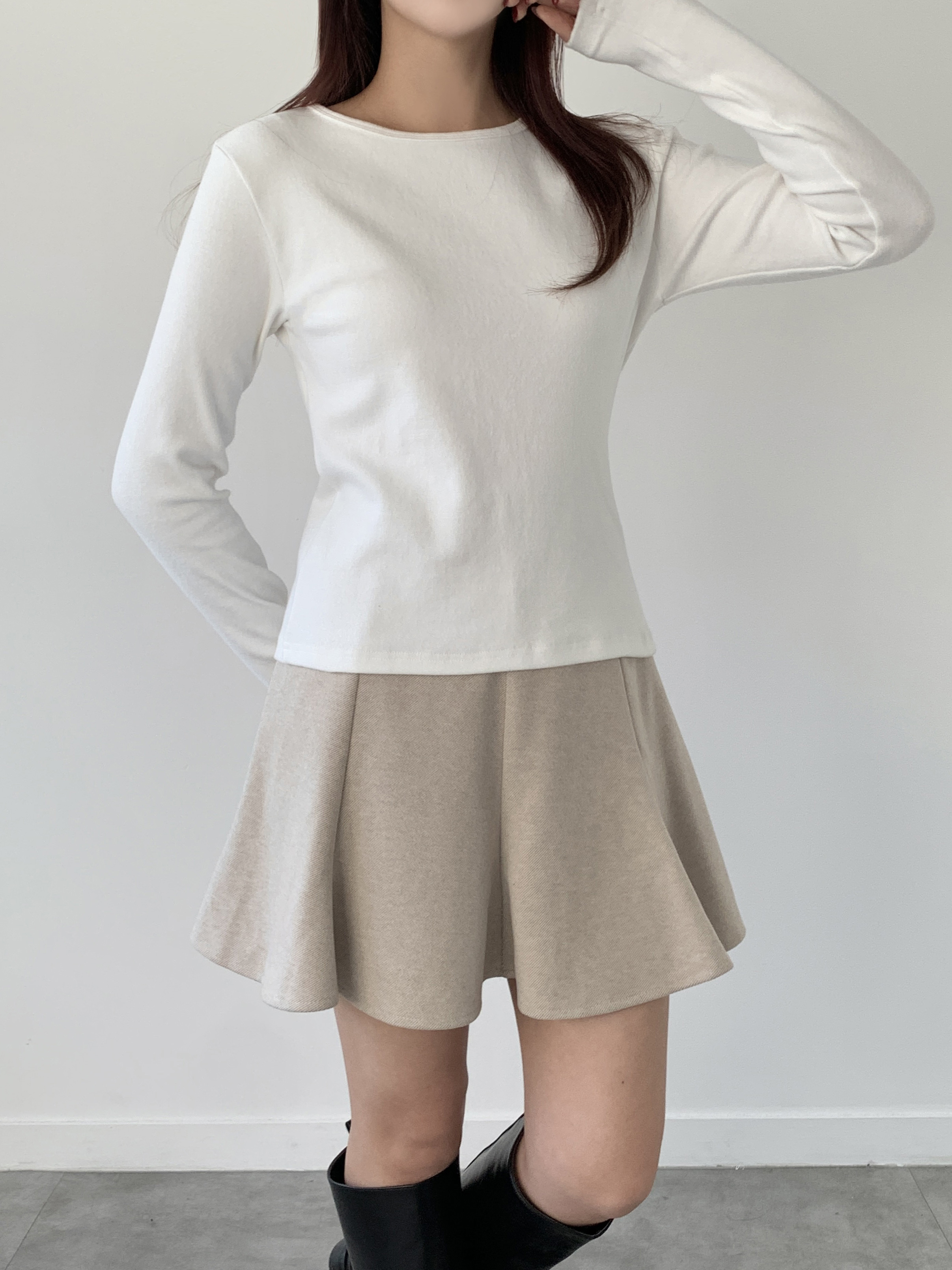 ピーチ起毛クロップド長袖Tシャツ | 詳細画像14