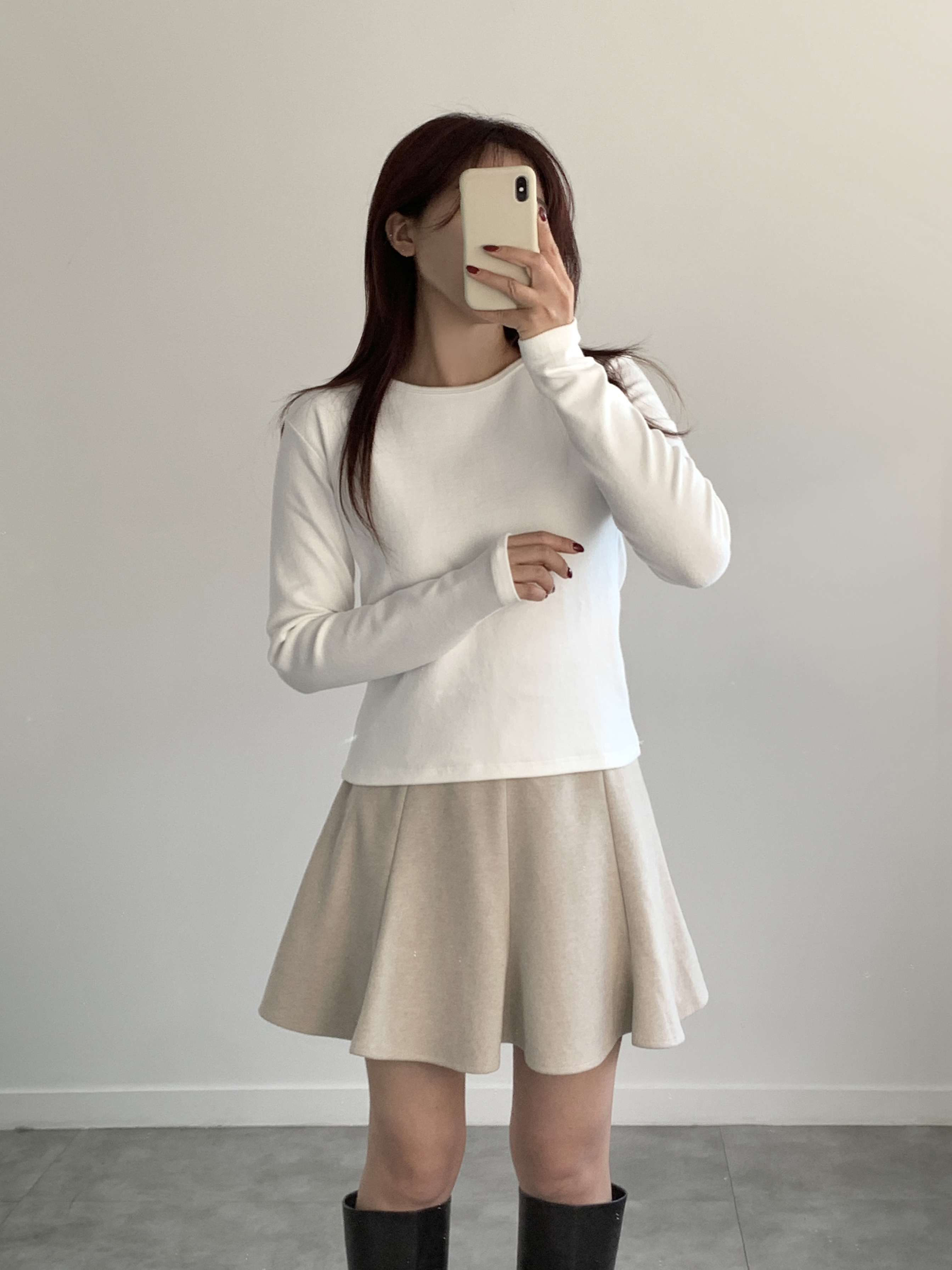 ピーチ起毛クロップド長袖Tシャツ | 詳細画像3