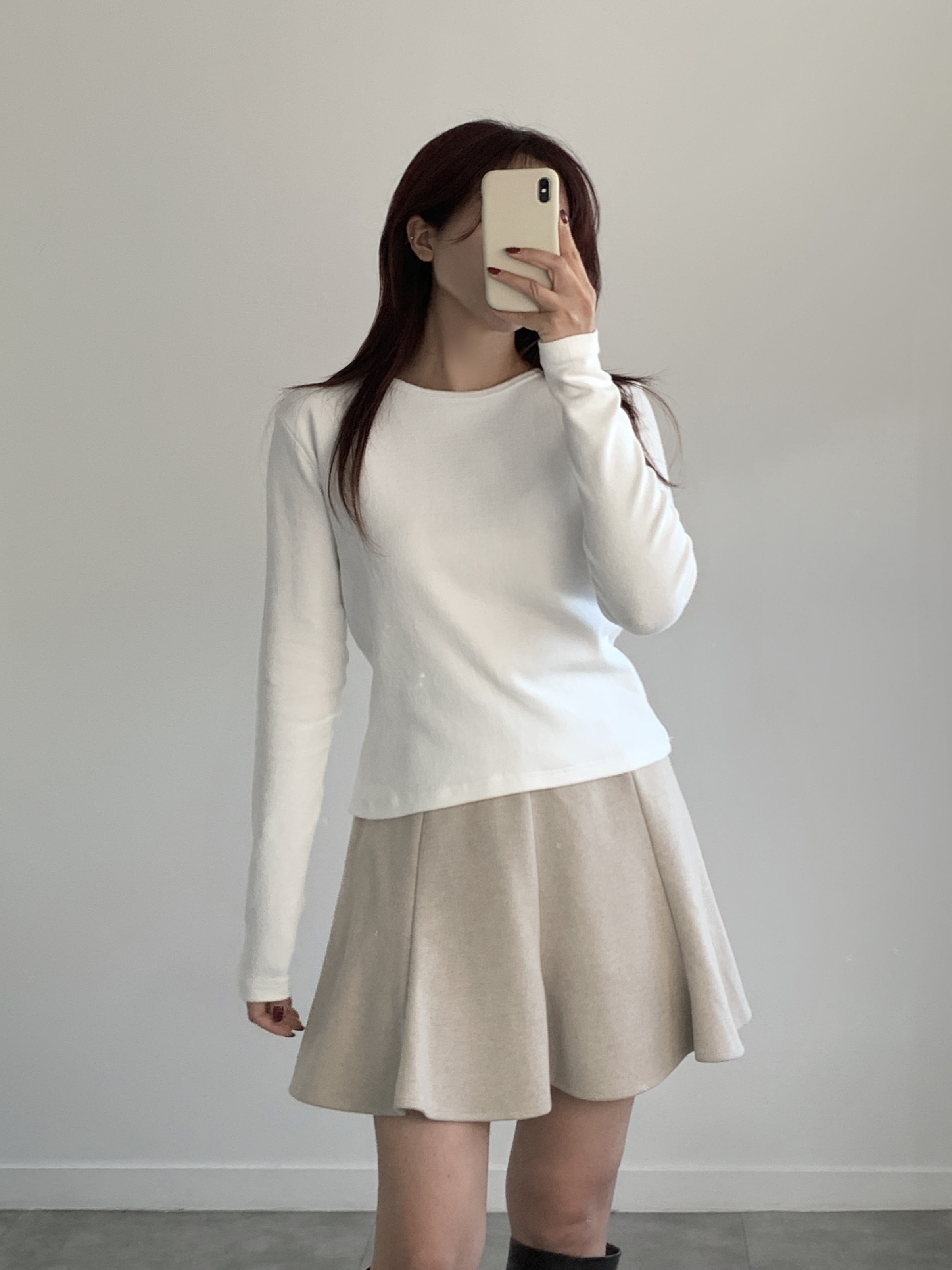 ピーチ起毛クロップド長袖Tシャツ | 詳細画像4