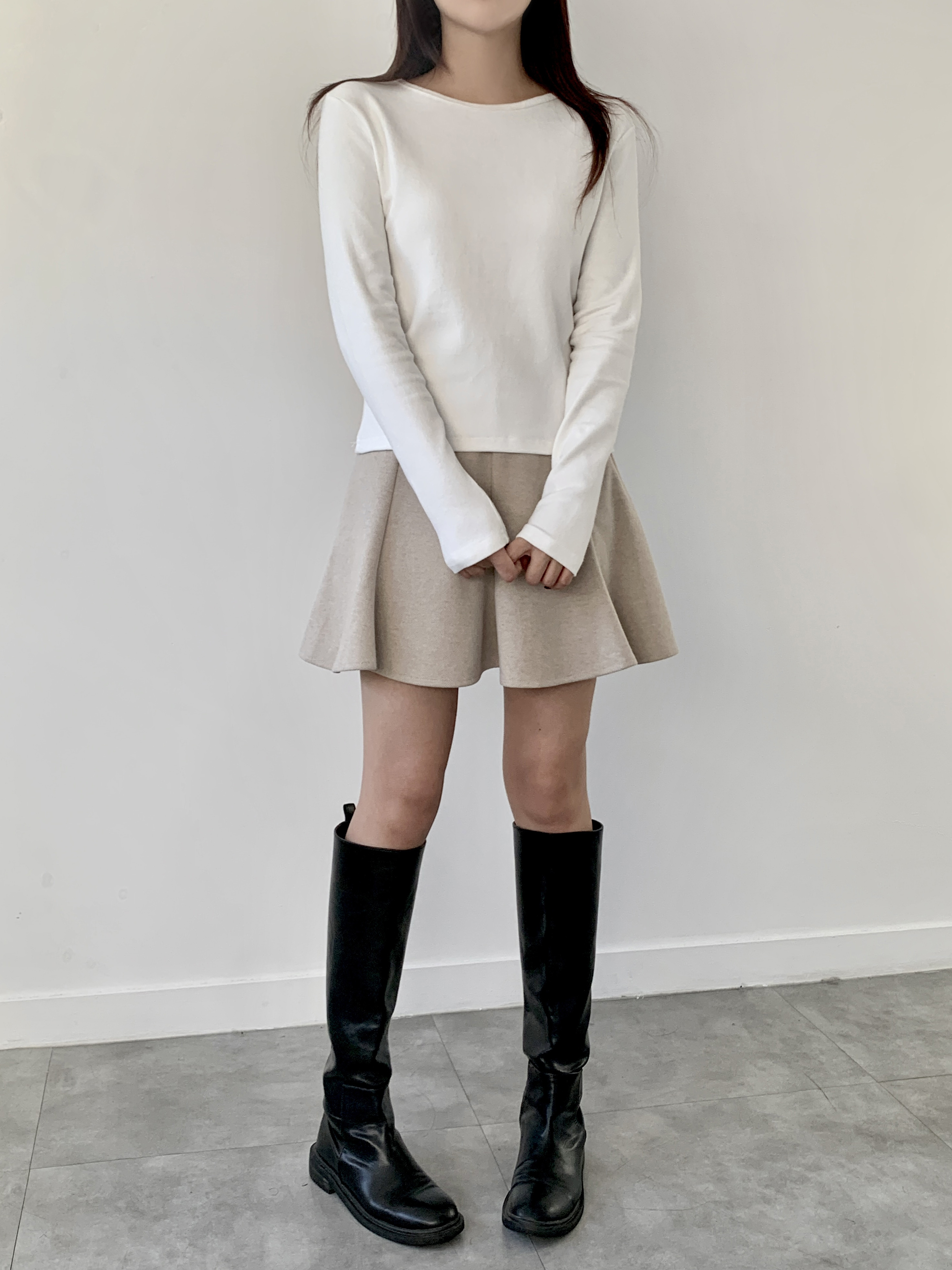 ピーチ起毛クロップド長袖Tシャツ | 詳細画像9