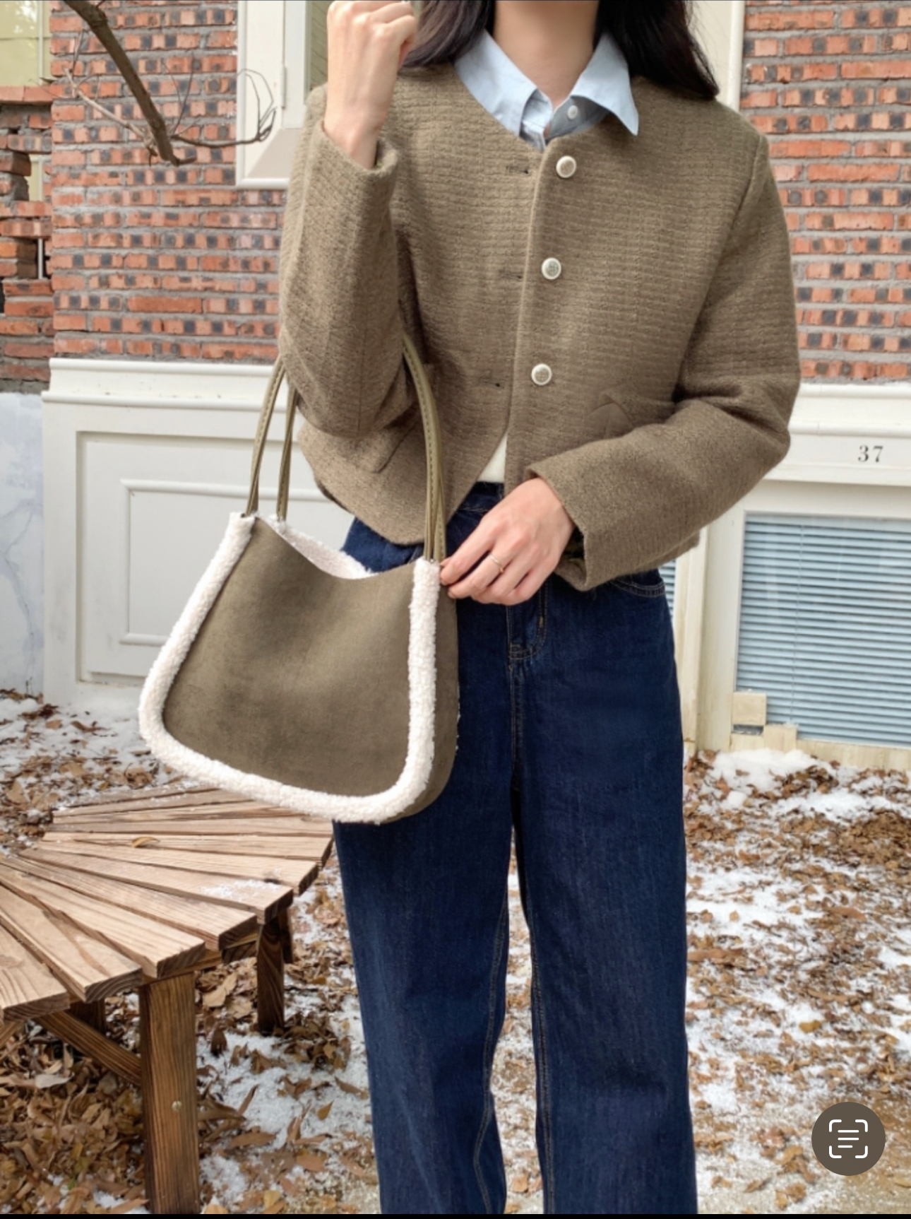 リバーシブルムートン調トートバッグ | 詳細画像9