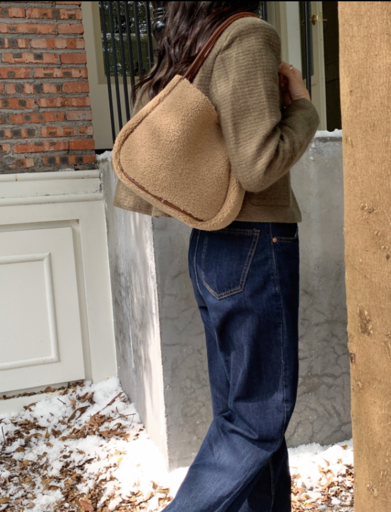 リバーシブルムートン調トートバッグ | 詳細画像10