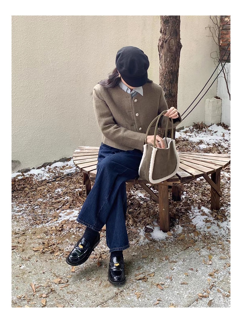 リバーシブルムートン調トートバッグ | 詳細画像5