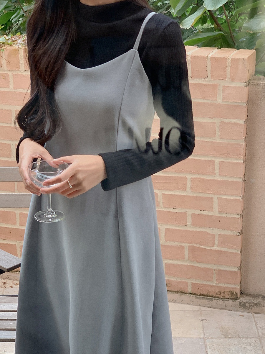 ピーチ起毛リボンVネックキャミワンピース | 詳細画像6