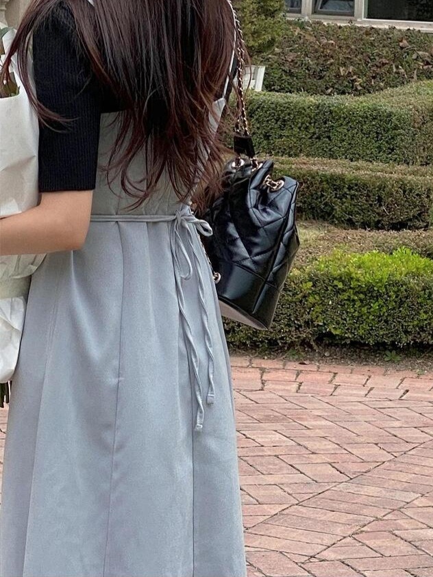 ピーチ起毛リボンVネックキャミワンピース | 詳細画像9