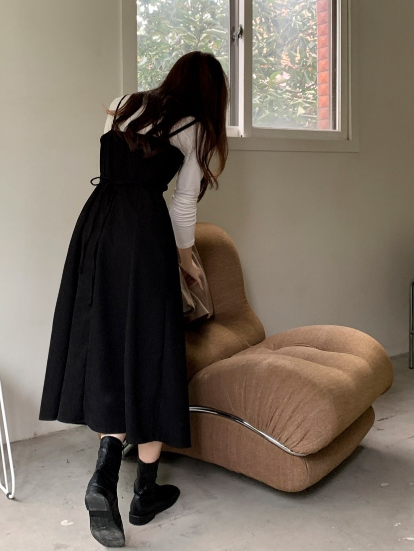 ピーチ起毛リボンVネックキャミワンピース | 詳細画像12