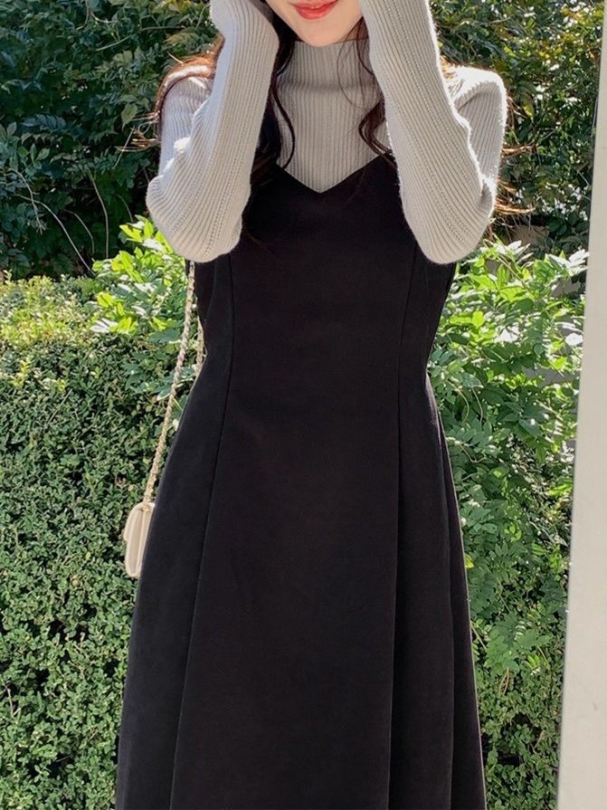 ピーチ起毛リボンVネックキャミワンピース | 詳細画像13