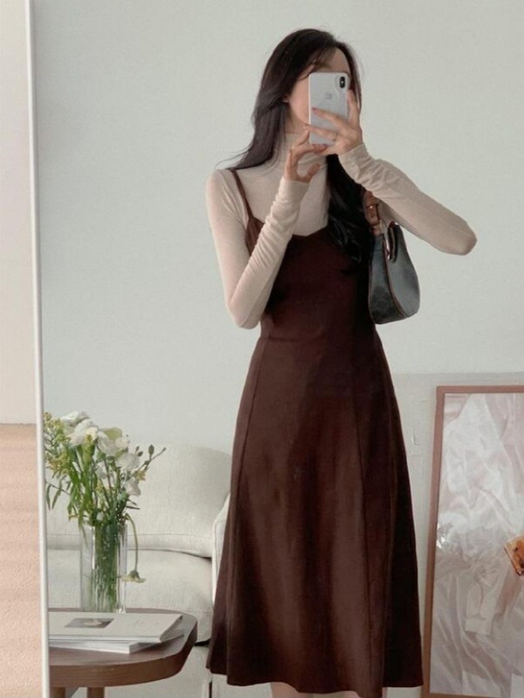 ピーチ起毛リボンVネックキャミワンピース | 詳細画像20