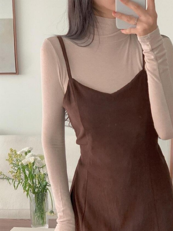 ピーチ起毛リボンVネックキャミワンピース | 詳細画像21