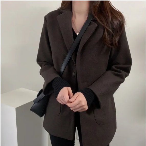 キルティング裏地ウール混ミドルジャケット | 詳細画像6