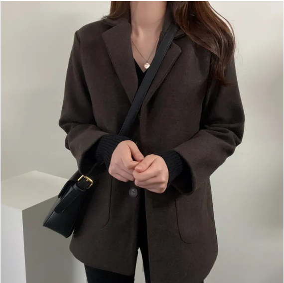 キルティング裏地ウール混ミドルジャケット | 詳細画像8