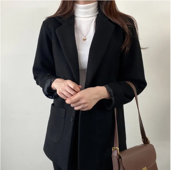 キルティング裏地ウール混ミドルジャケット | 詳細画像13