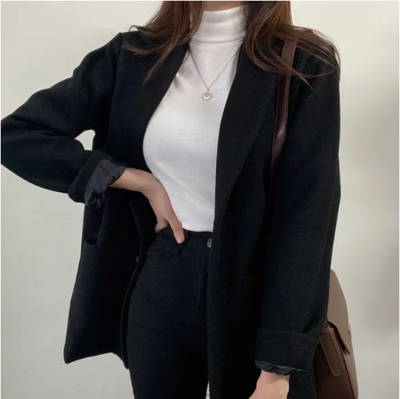 キルティング裏地ウール混ミドルジャケット | 詳細画像14