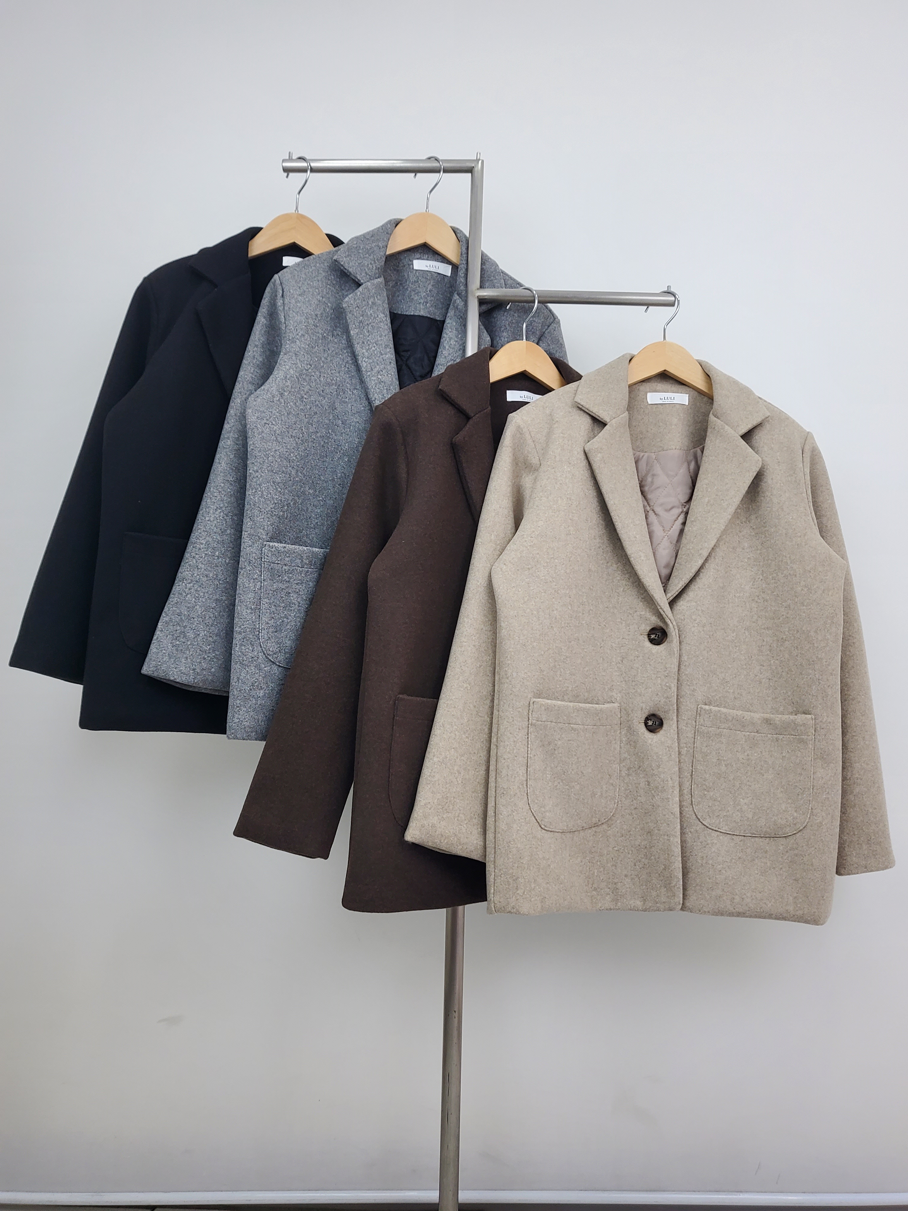 キルティング裏地ウール混ミドルジャケット | 詳細画像16