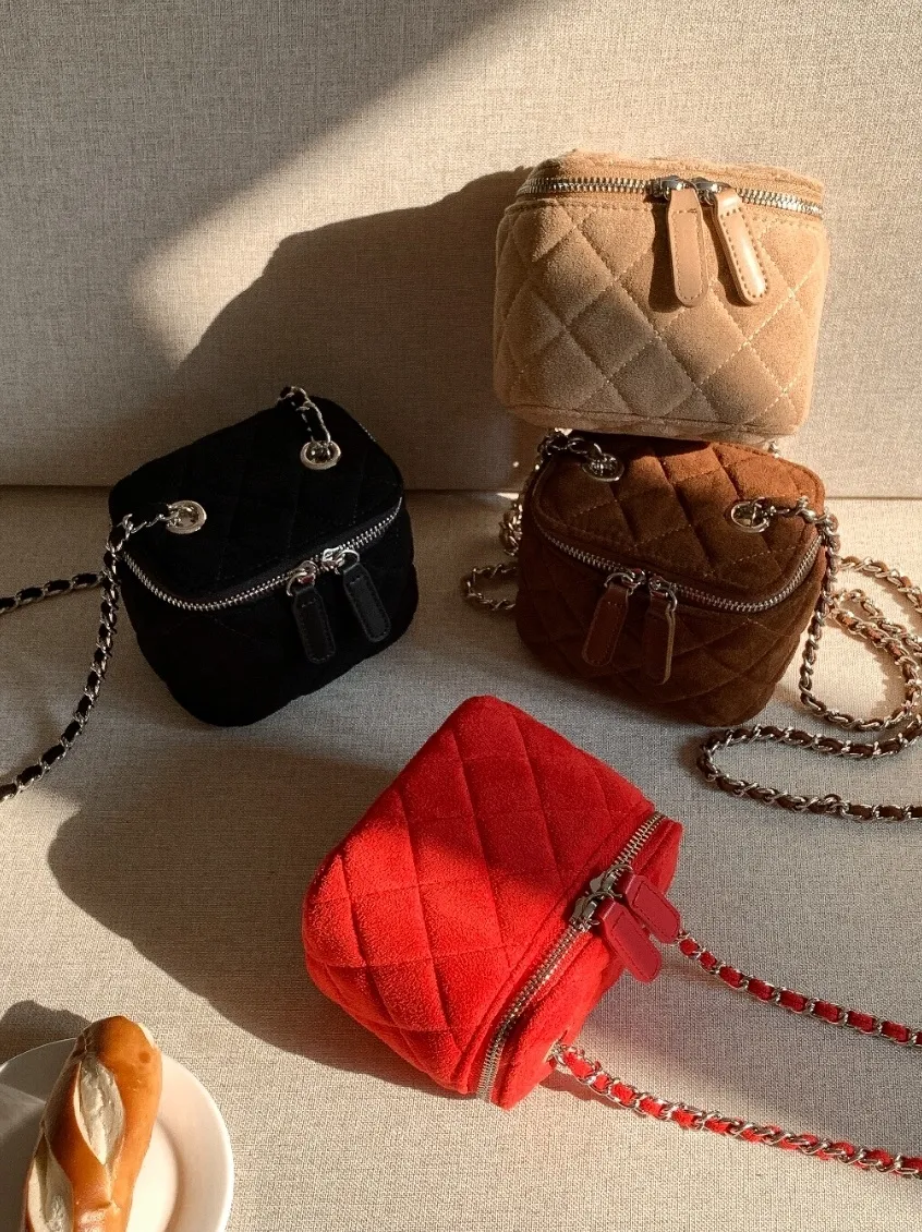 スエード調キルティングバニティショルダーバッグ | 詳細画像1