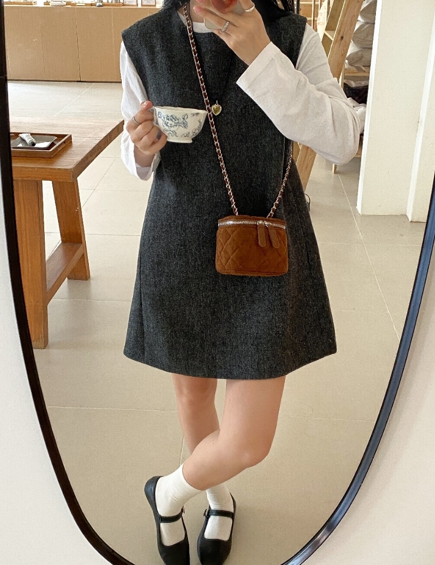 スエード調キルティングバニティショルダーバッグ | 詳細画像5