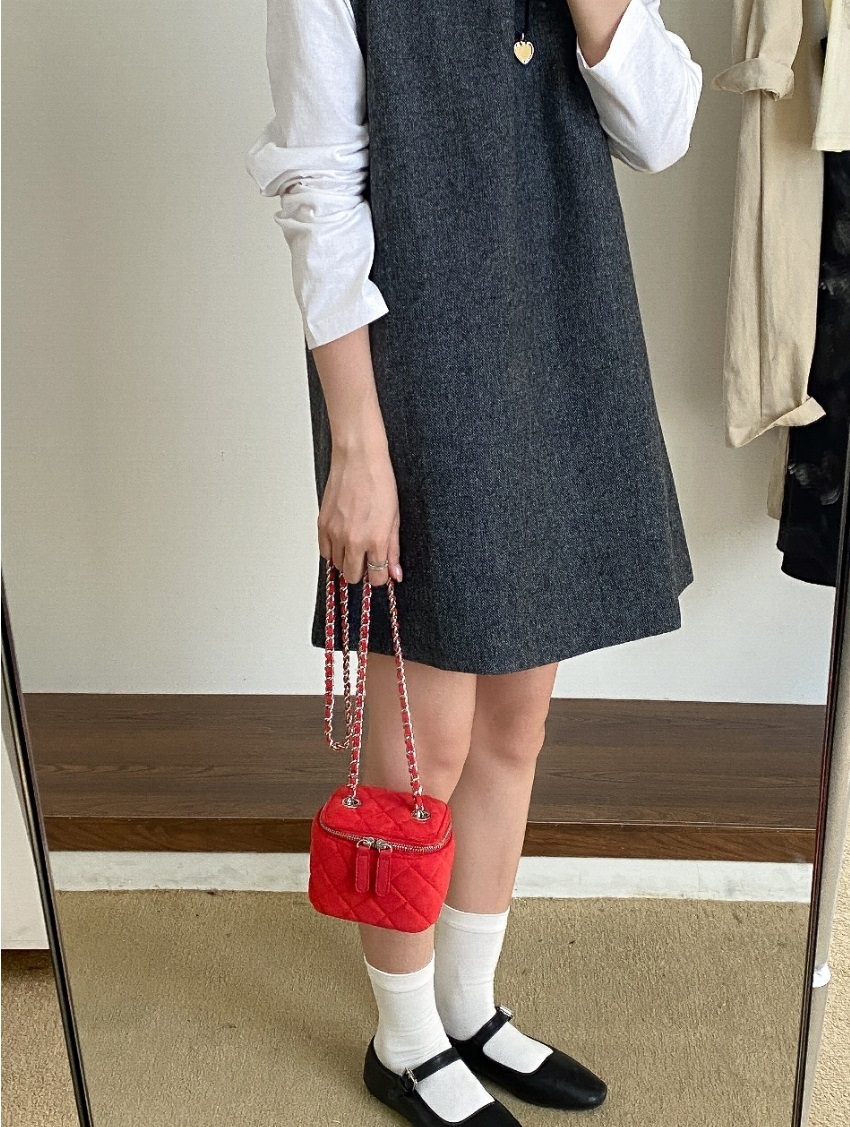 スエード調キルティングバニティショルダーバッグ | 詳細画像6