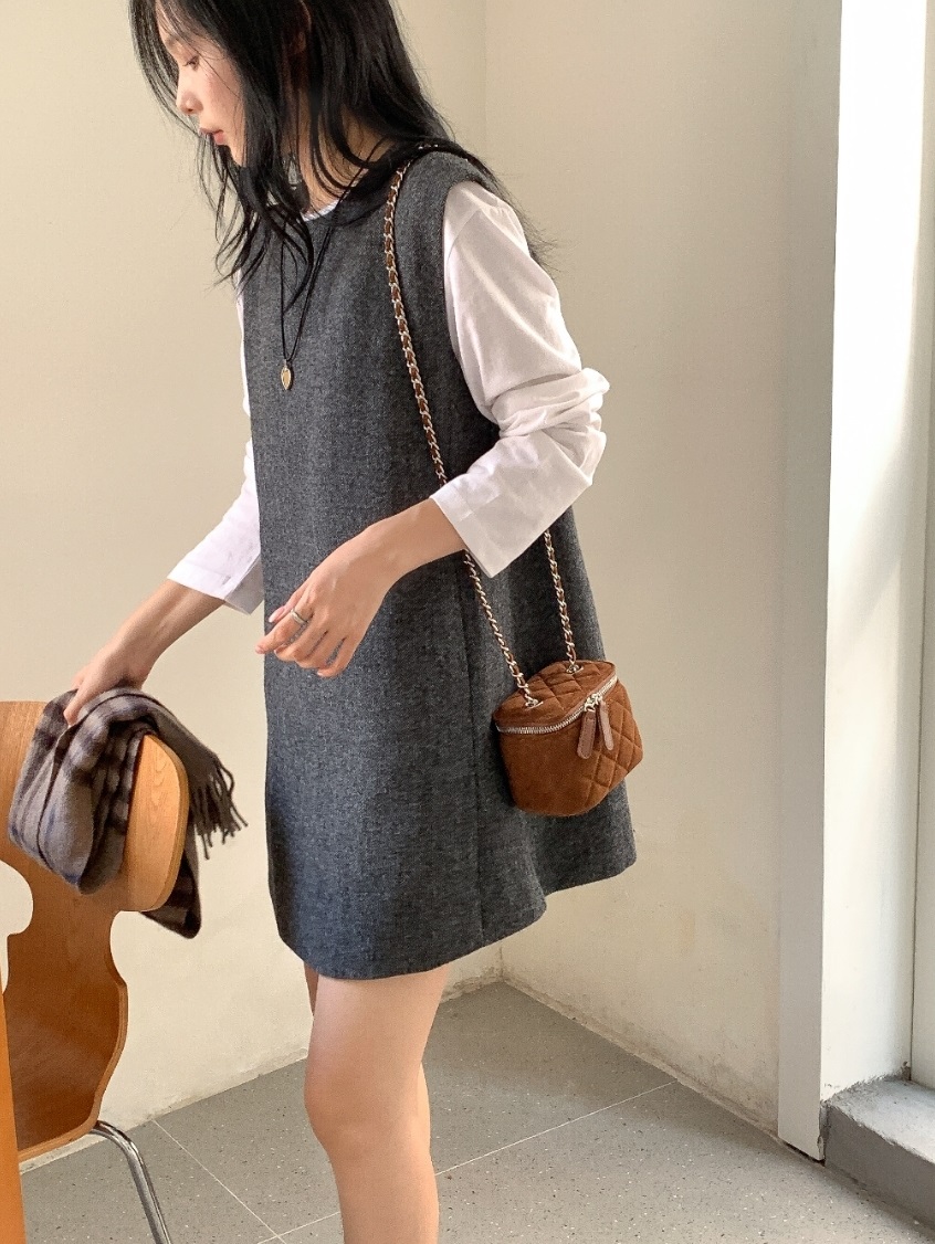 スエード調キルティングバニティショルダーバッグ | 詳細画像7