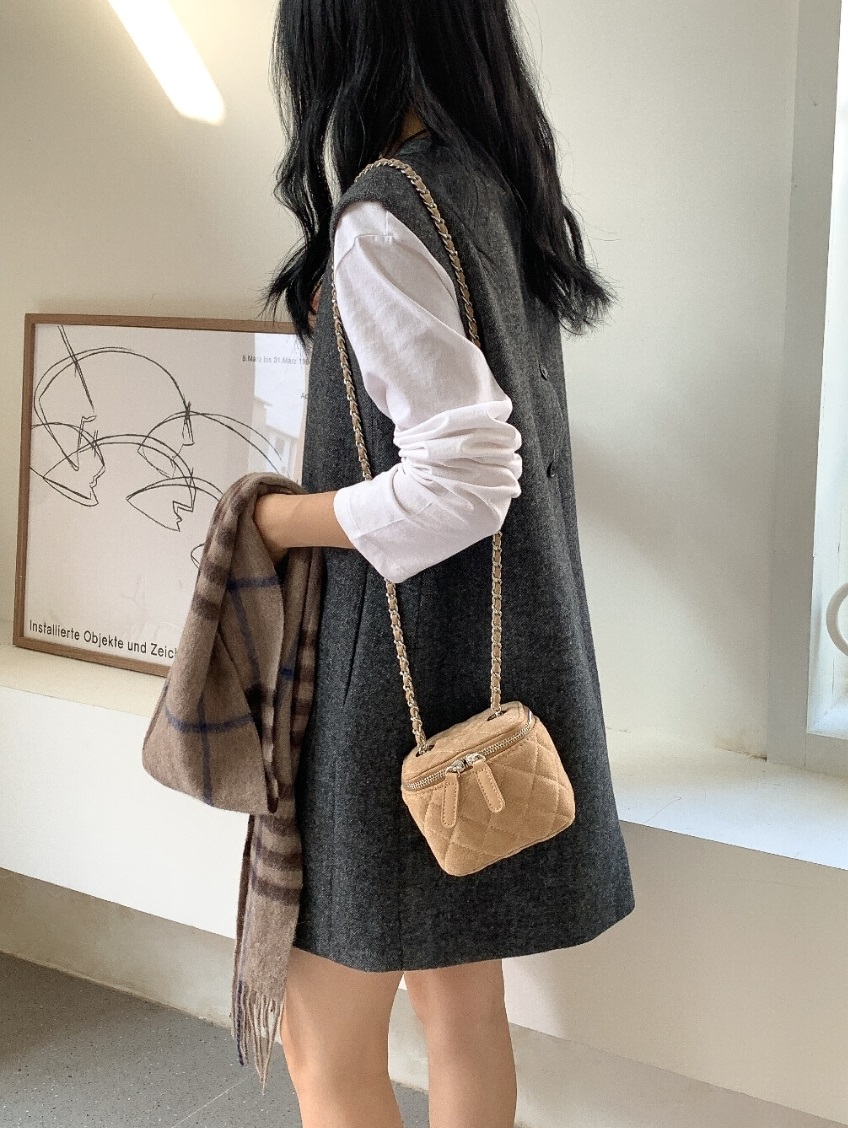 スエード調キルティングバニティショルダーバッグ | 詳細画像9