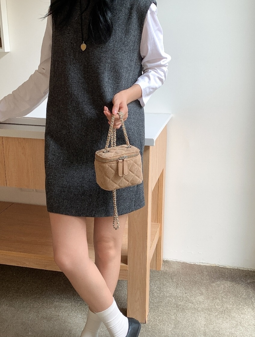 スエード調キルティングバニティショルダーバッグ | 詳細画像10