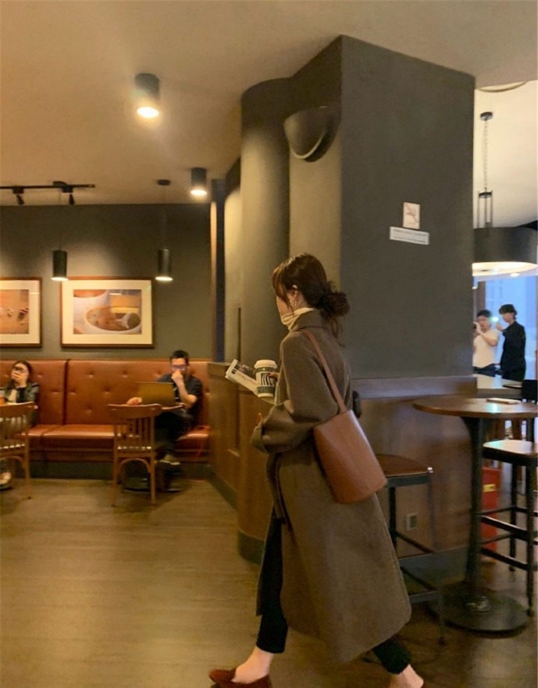 ストラップ付ウールラグランロングコート | 詳細画像4