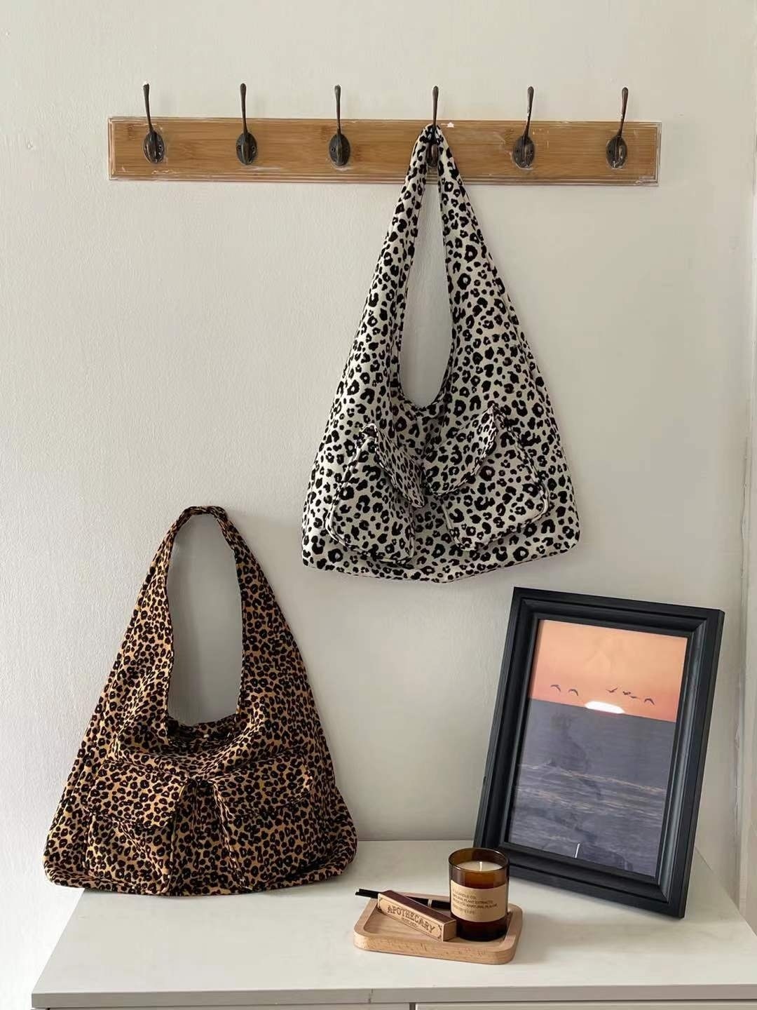 フラップポケットレオパードトートバッグ | 詳細画像2