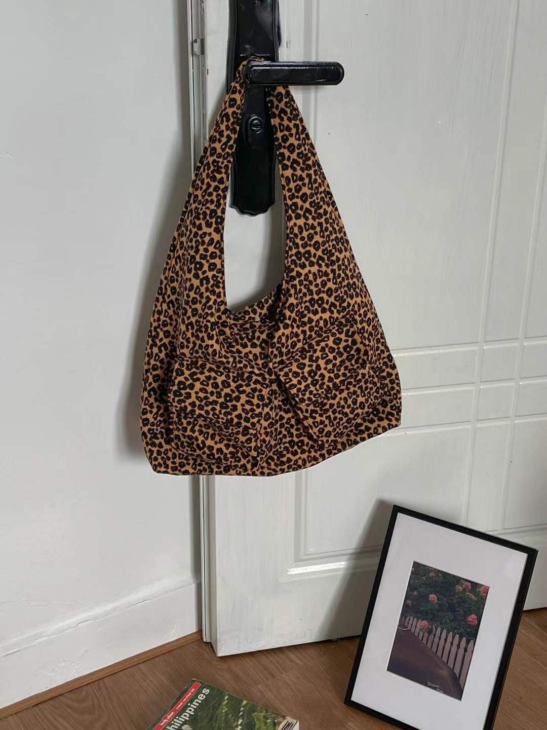 フラップポケットレオパードトートバッグ | 詳細画像3