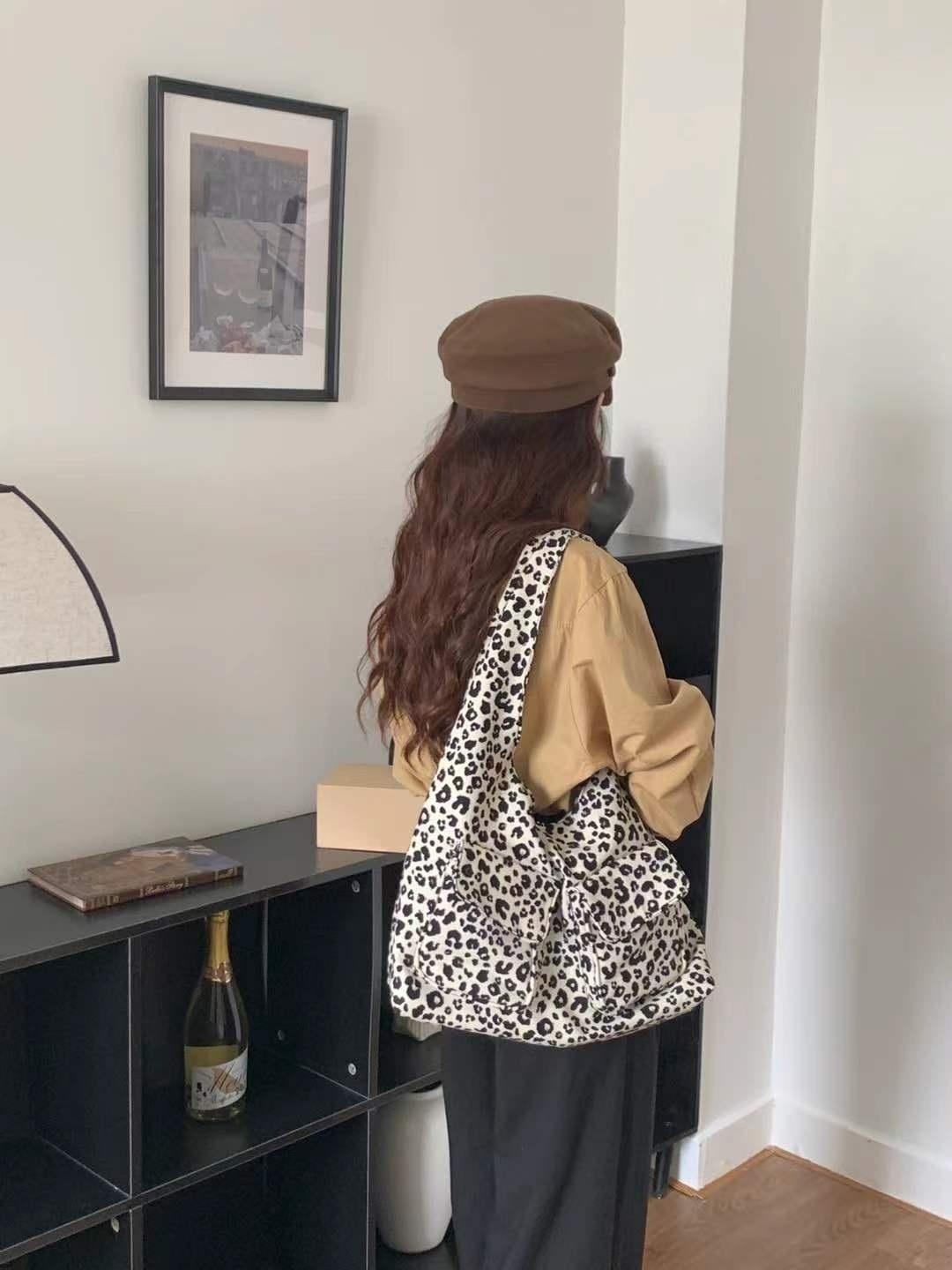 フラップポケットレオパードトートバッグ | 詳細画像10