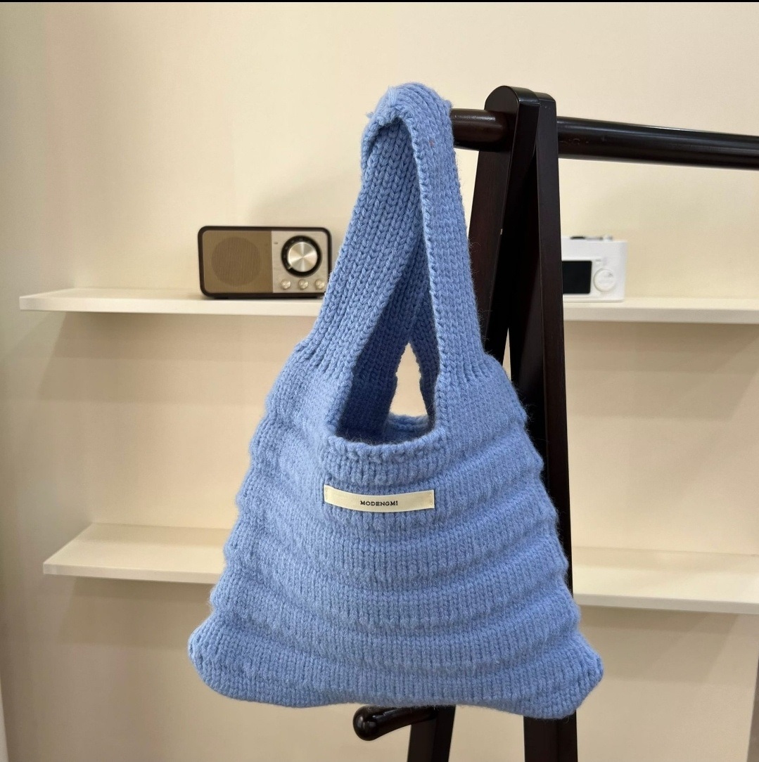 モヘア混ロゴラベルニットトートバッグ | 詳細画像2