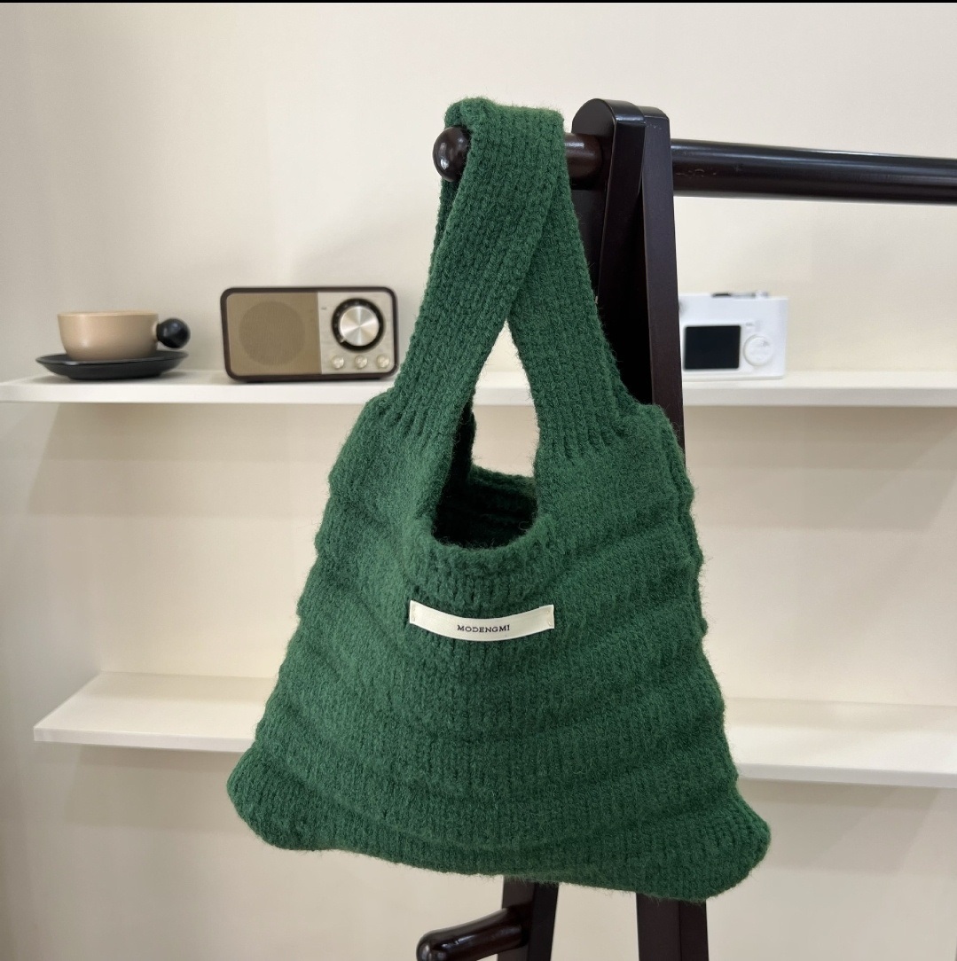 モヘア混ロゴラベルニットトートバッグ | 詳細画像4