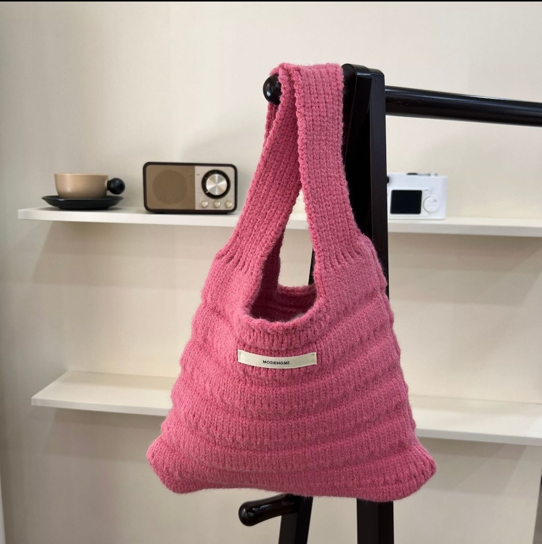 モヘア混ロゴラベルニットトートバッグ | 詳細画像5