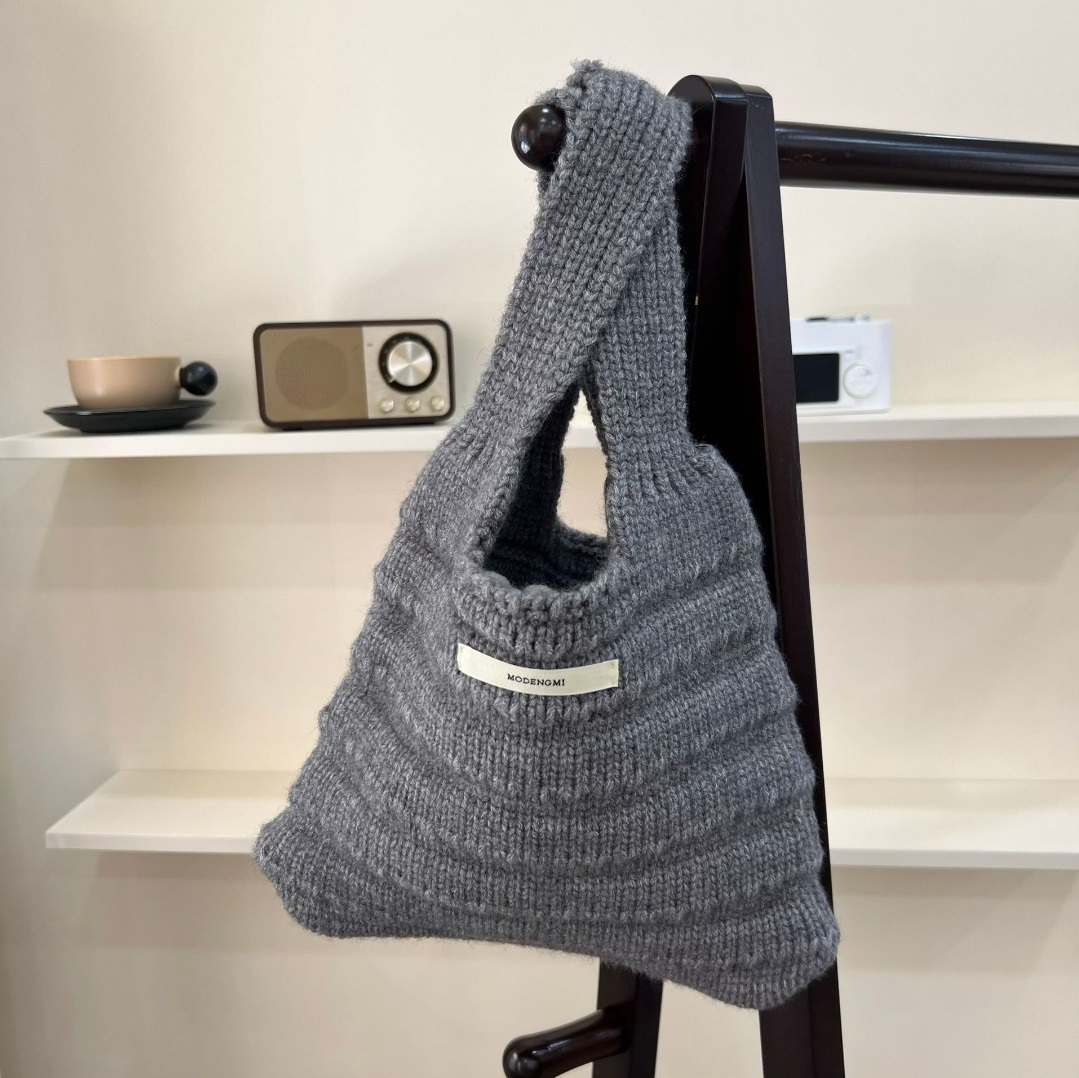 モヘア混ロゴラベルニットトートバッグ | 詳細画像10