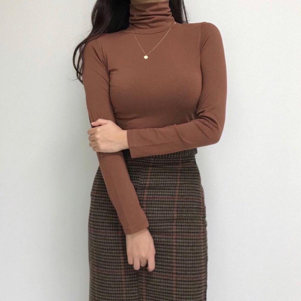 裏起毛スリムハイネックTシャツ | 詳細画像3