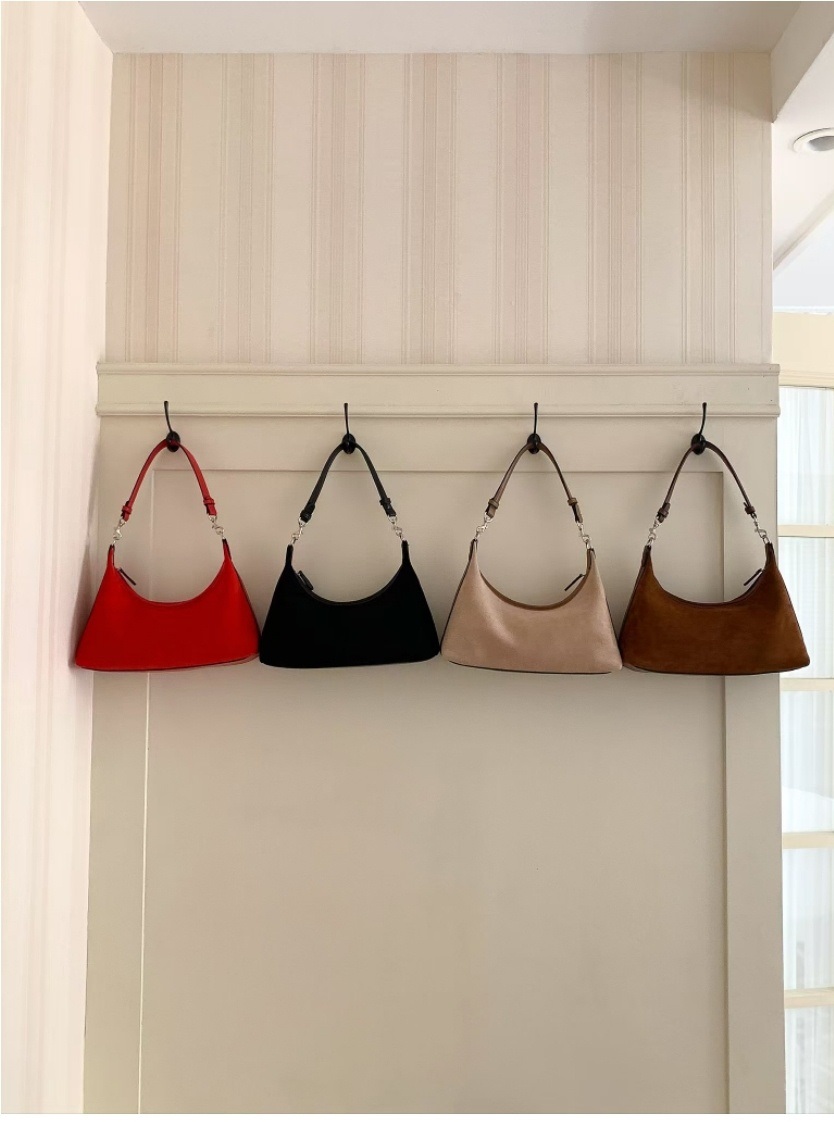 レザー調ハンドルエコスエード台形バッグ | 詳細画像15