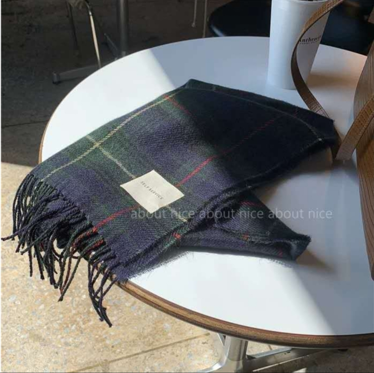 ラベルチェックフリンジマフラー | 詳細画像9