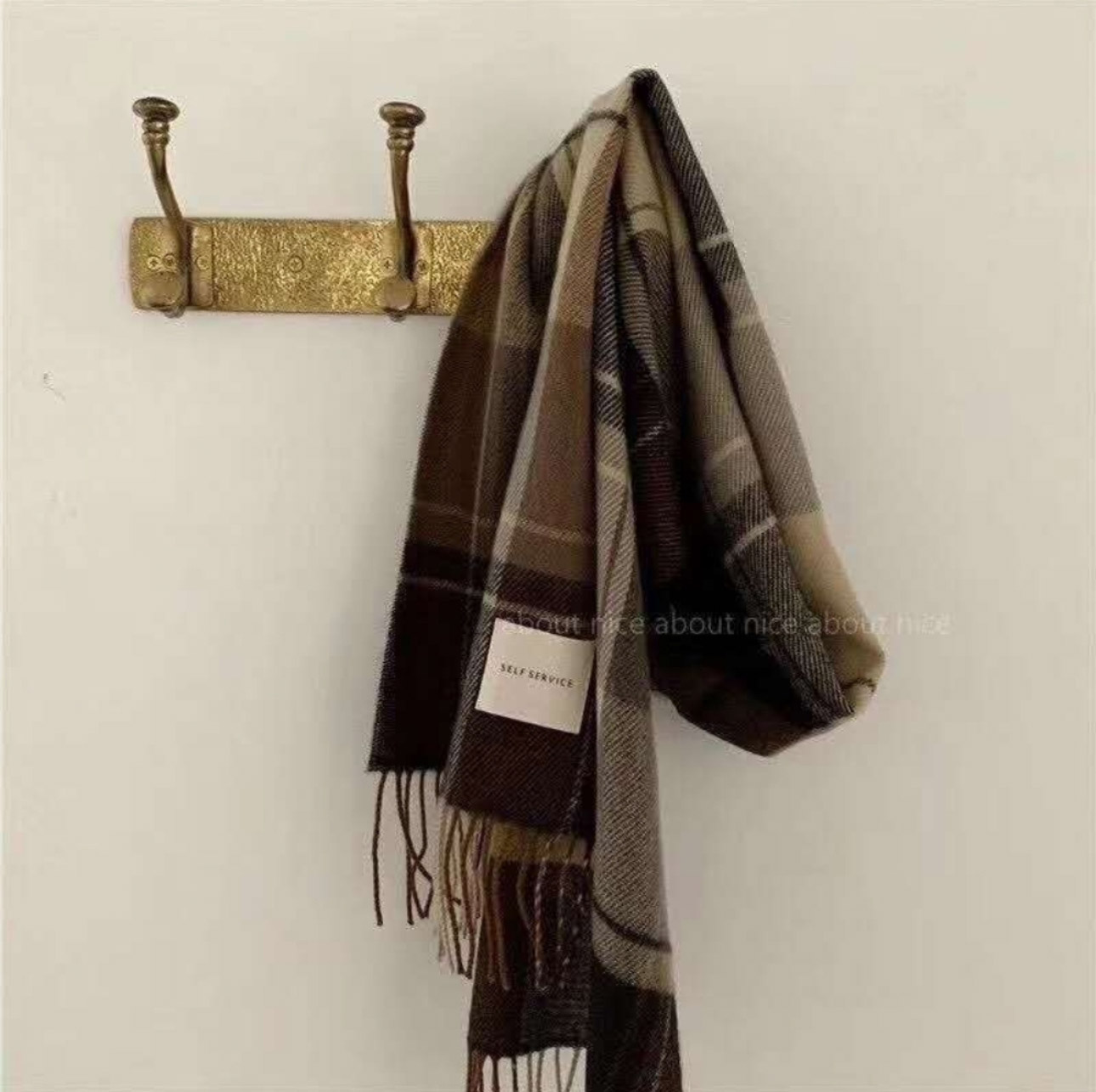 ラベルチェックフリンジマフラー | 詳細画像8