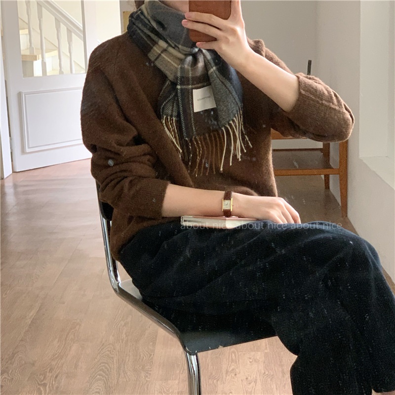 ラベルチェックフリンジマフラー | 詳細画像3