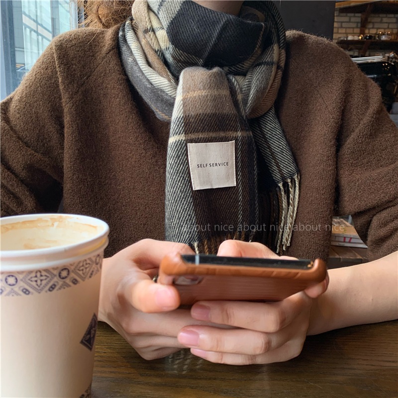 ラベルチェックフリンジマフラー | 詳細画像5