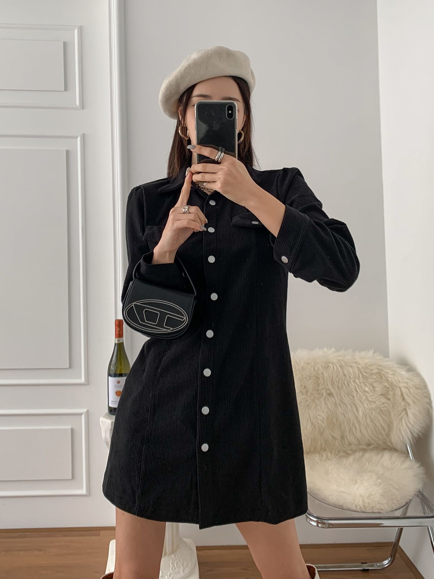 コーデュロイフラップミニシャツワンピース | 詳細画像6