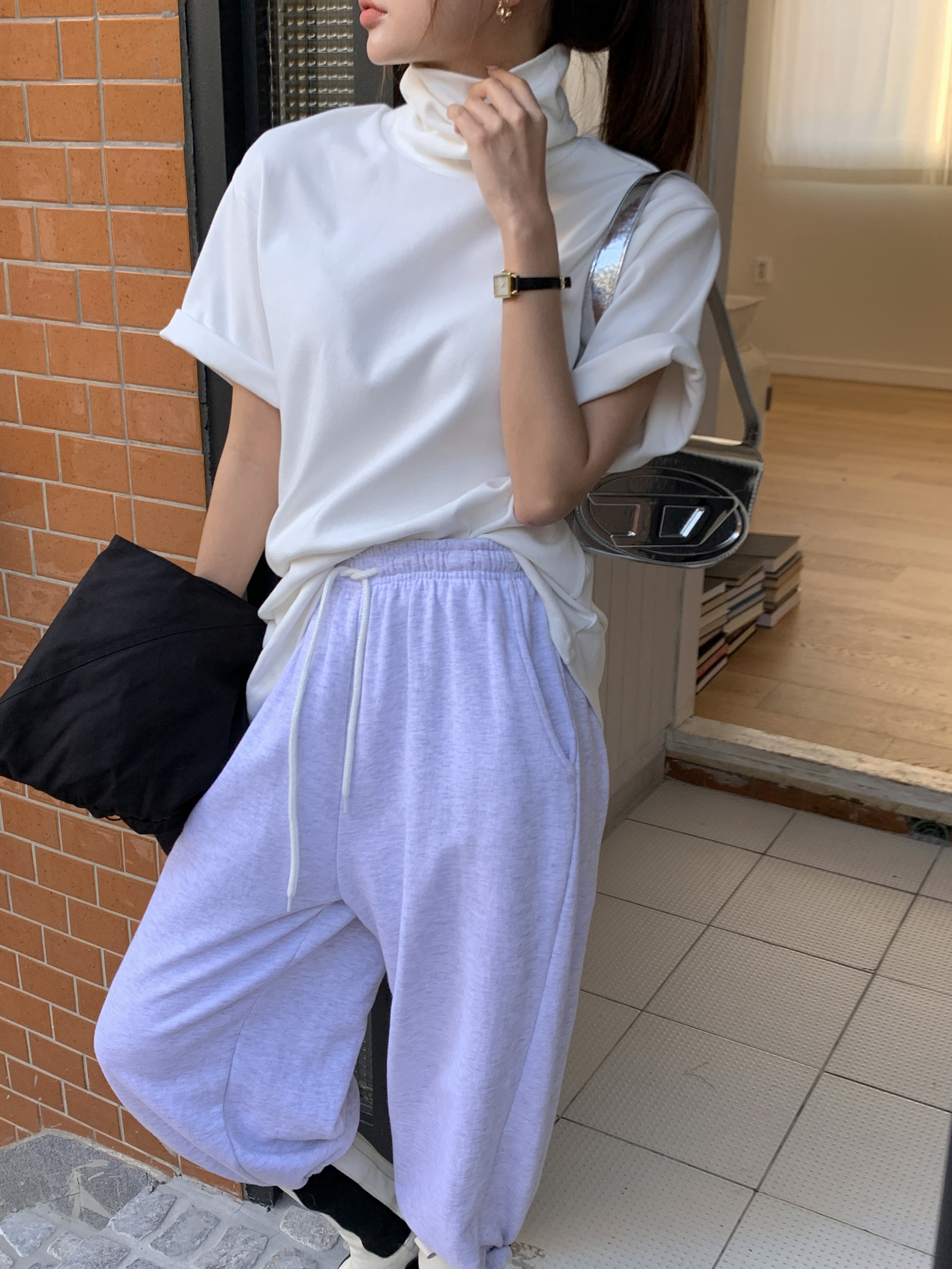 ハイネックルーズ半袖Tシャツ | 詳細画像14