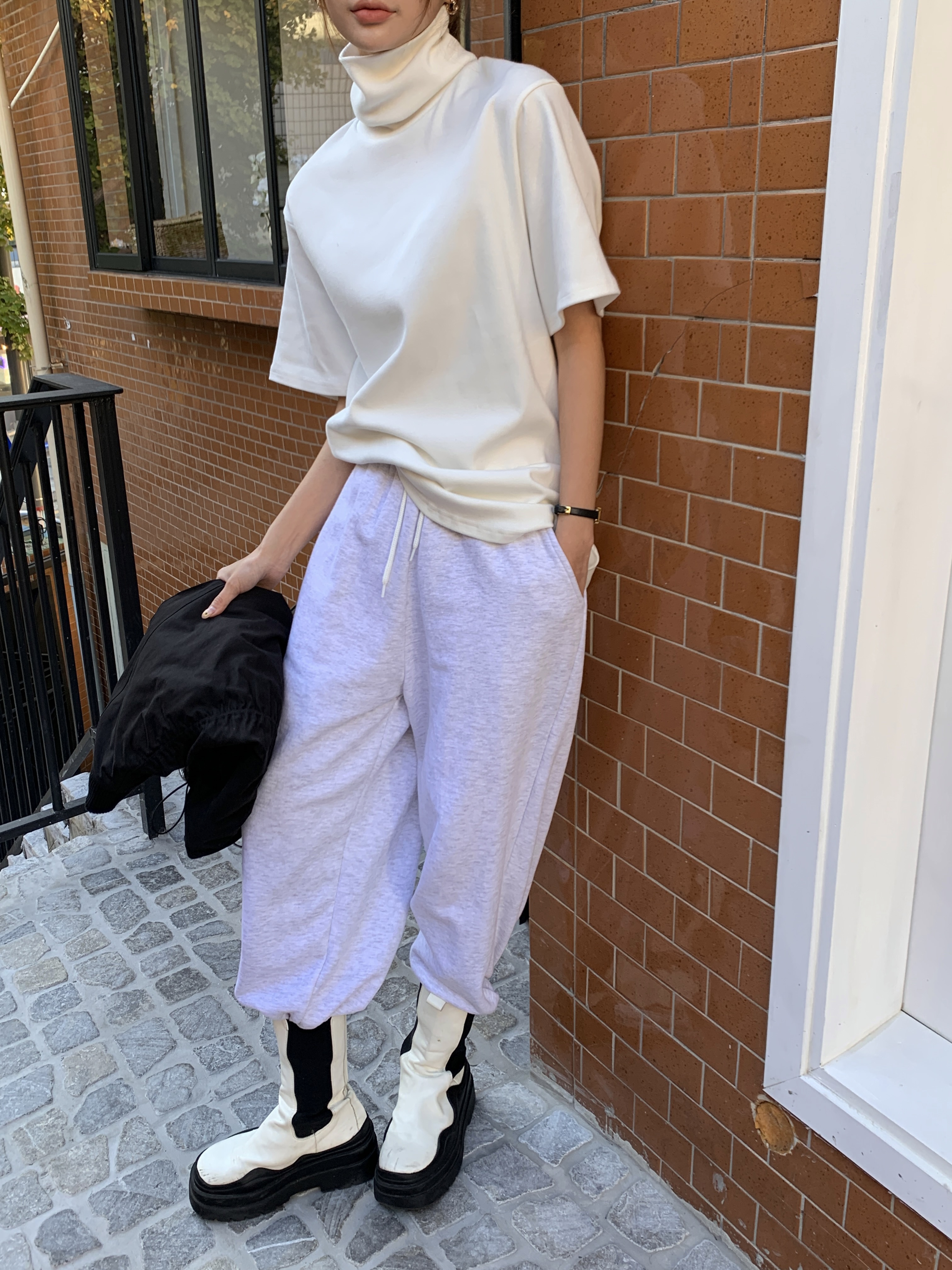 ハイネックルーズ半袖Tシャツ | 詳細画像3