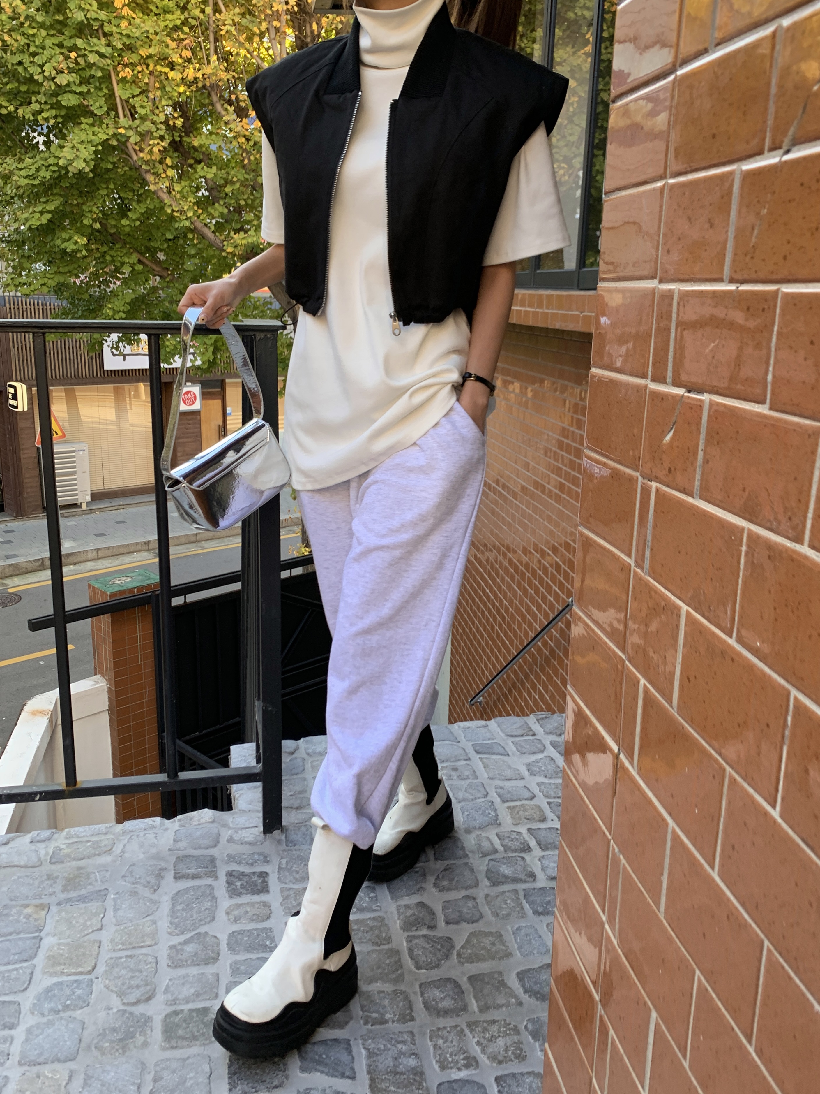 ハイネックルーズ半袖Tシャツ | 詳細画像5