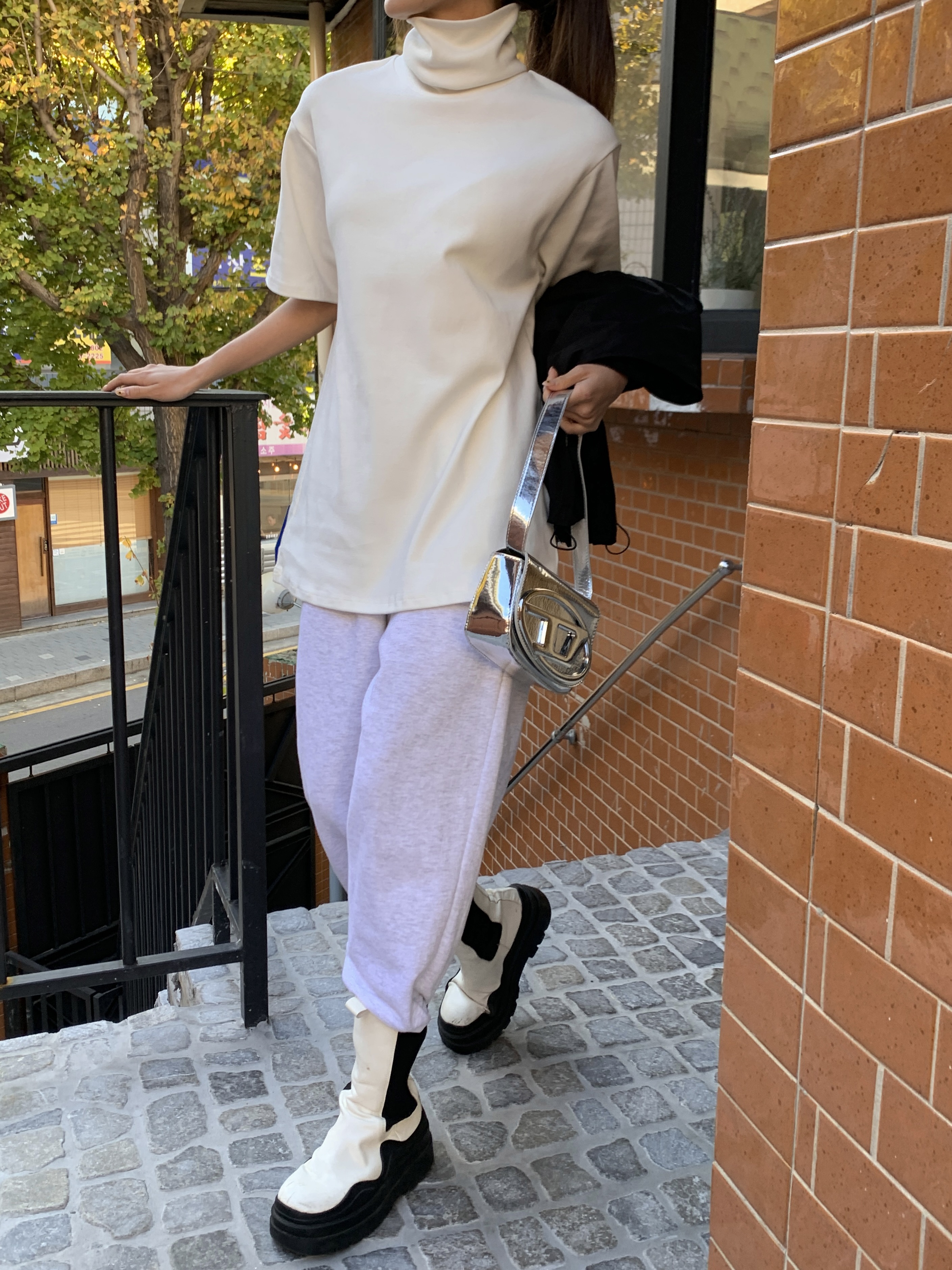 ハイネックルーズ半袖Tシャツ | 詳細画像6