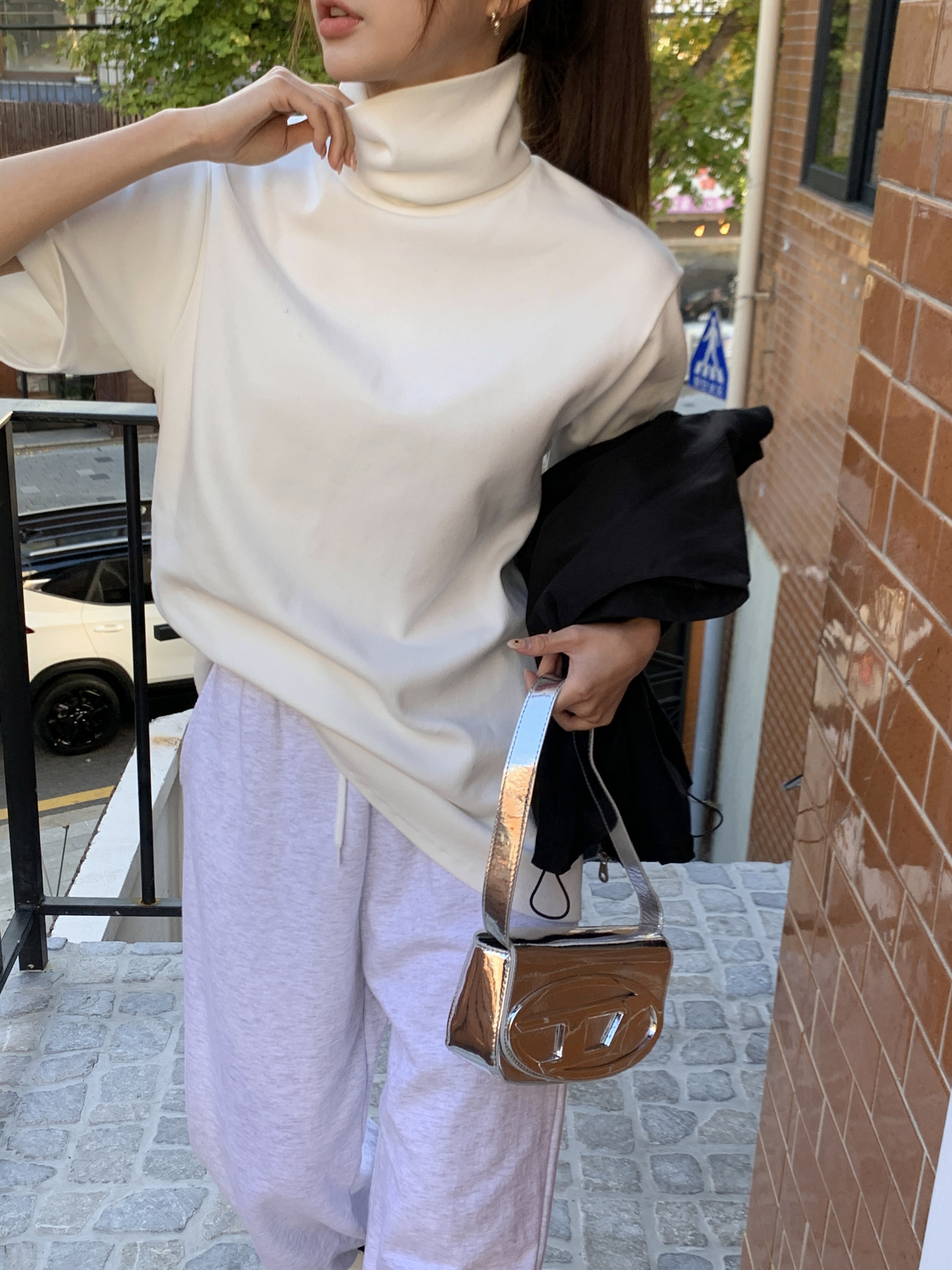 ハイネックルーズ半袖Tシャツ | 詳細画像7