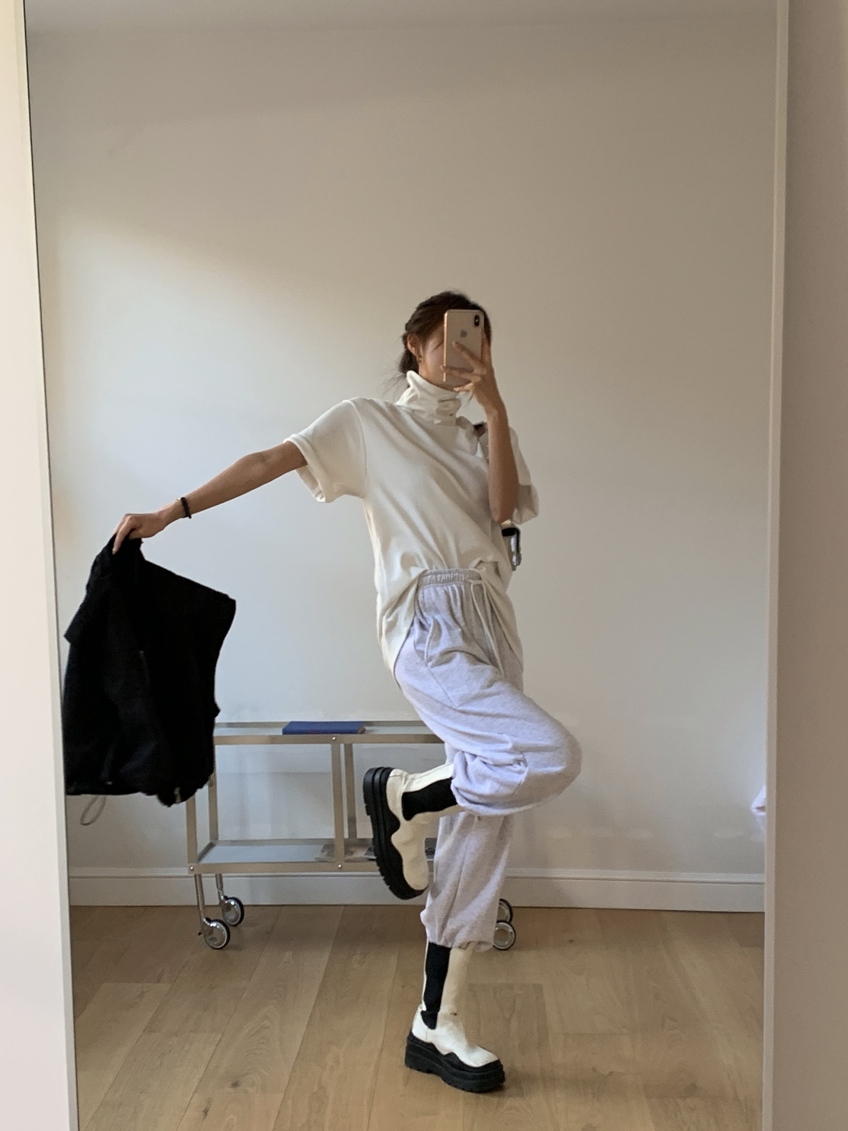 ハイネックルーズ半袖Tシャツ | 詳細画像12