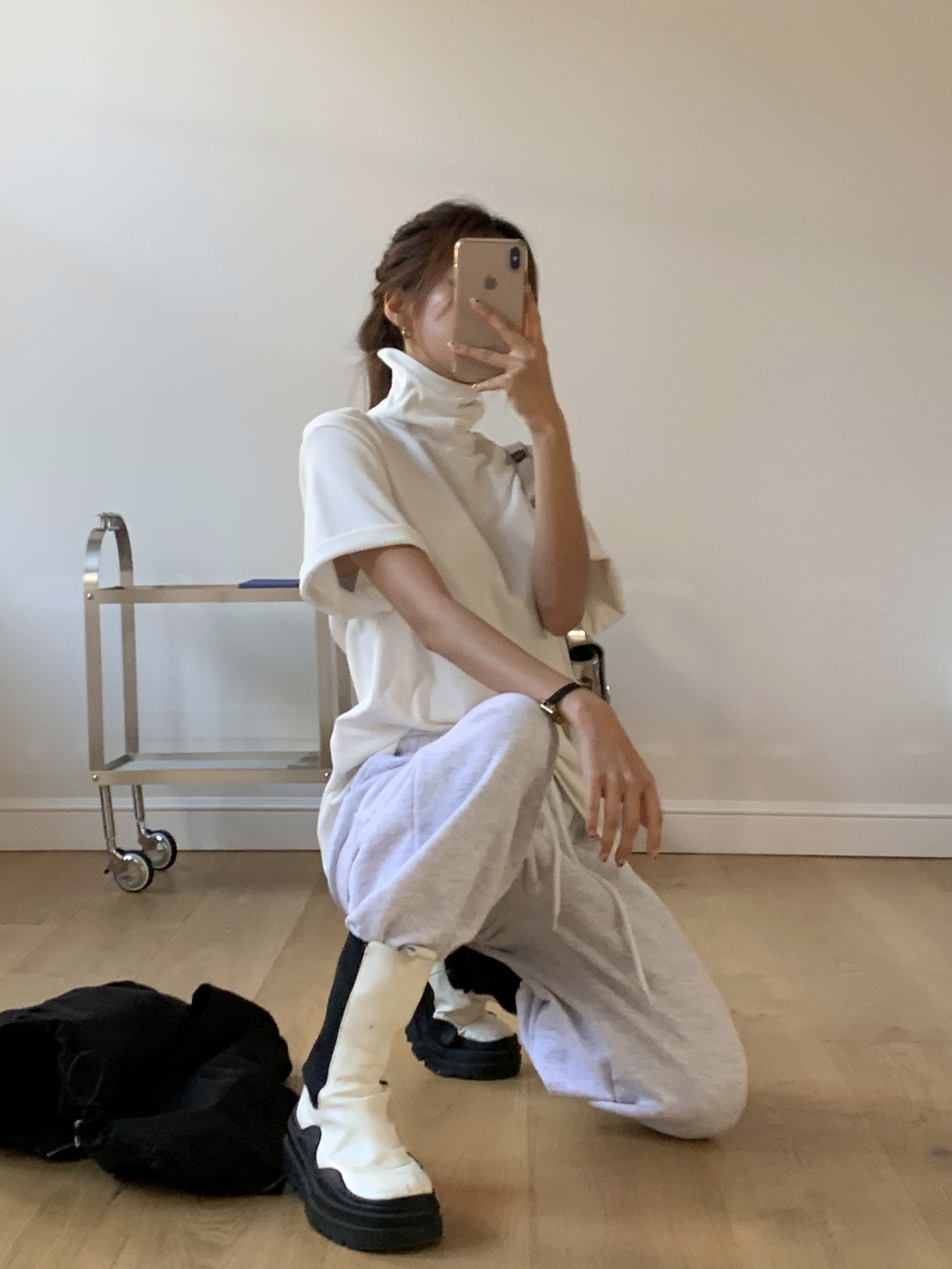 ハイネックルーズ半袖Tシャツ | 詳細画像8