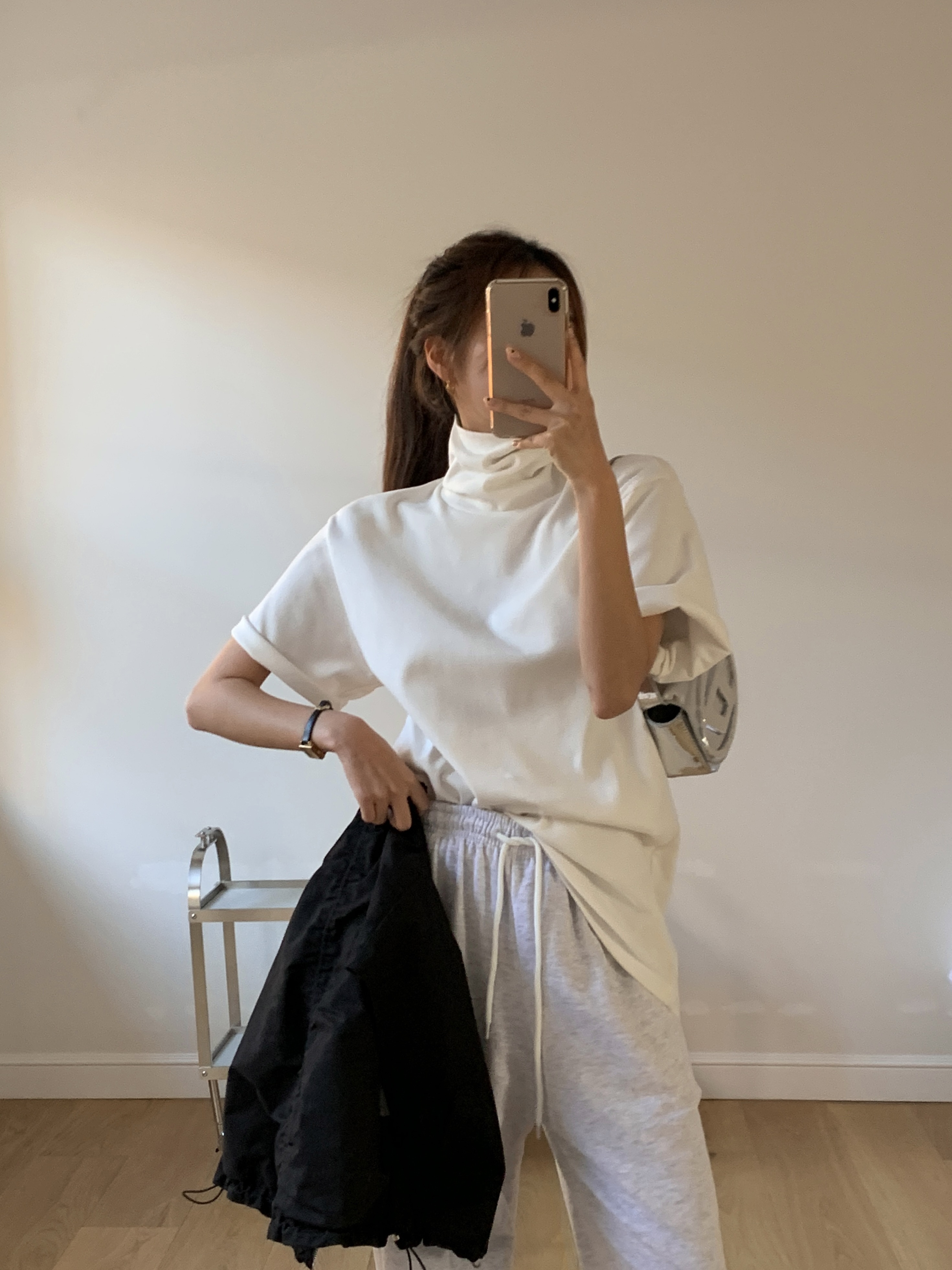 ハイネックルーズ半袖Tシャツ | 詳細画像17