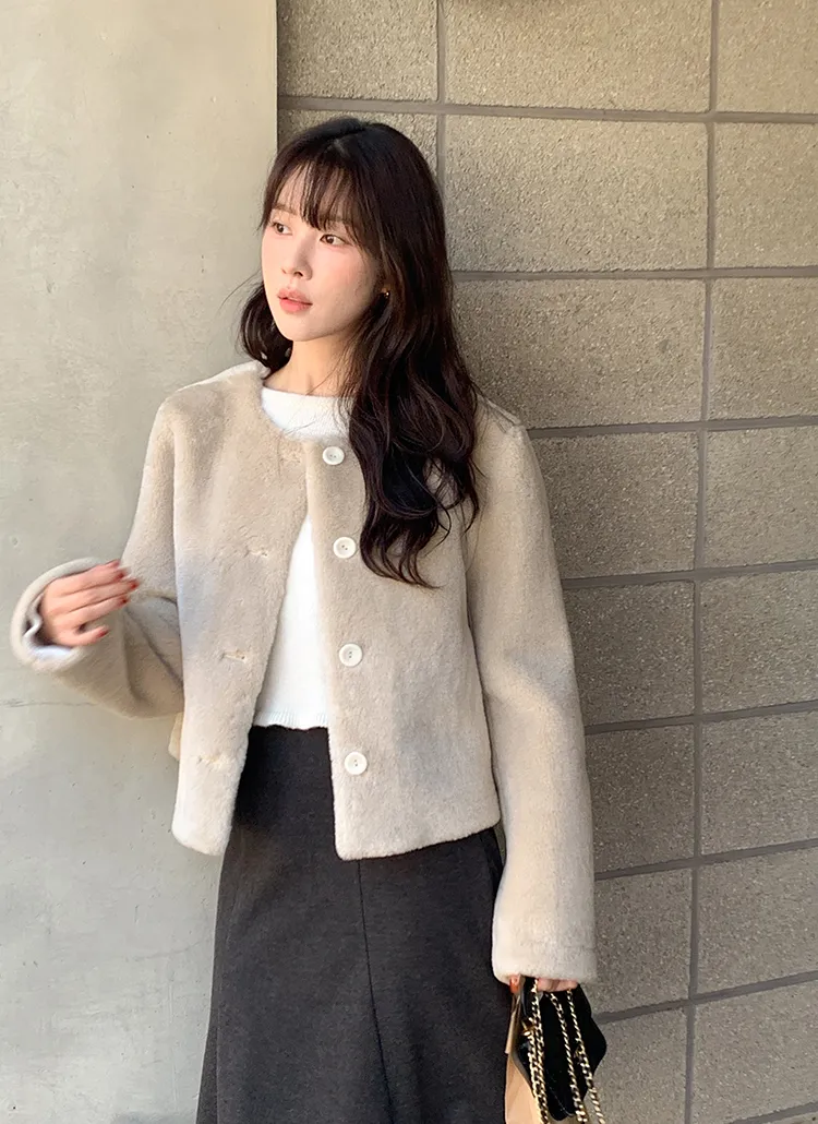 ラウンドネックエコファージャケット | cherrykoko | 詳細画像1