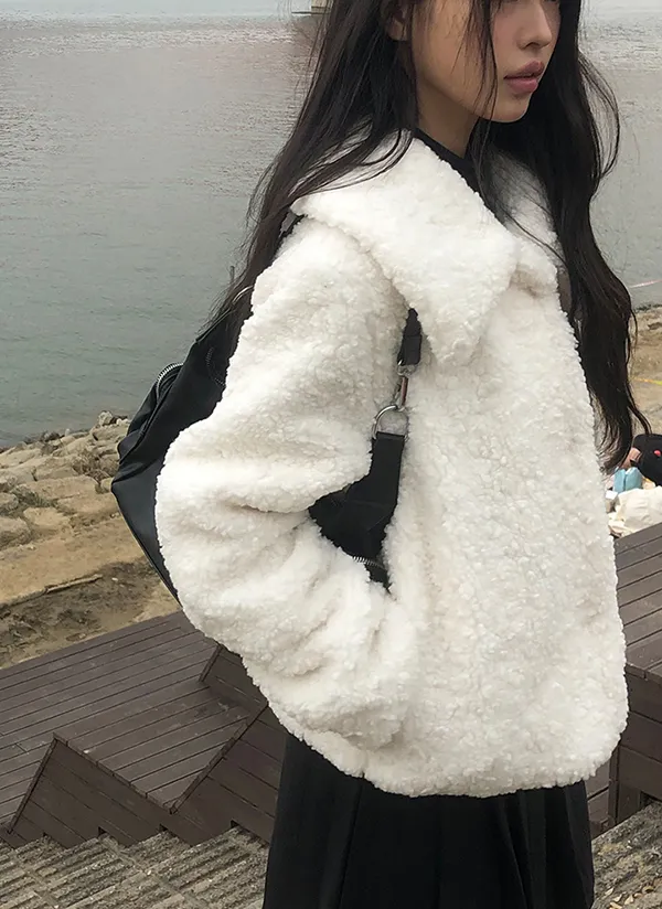 キルト裏地カラーネックボアジャケット | anyonemore | 詳細画像1