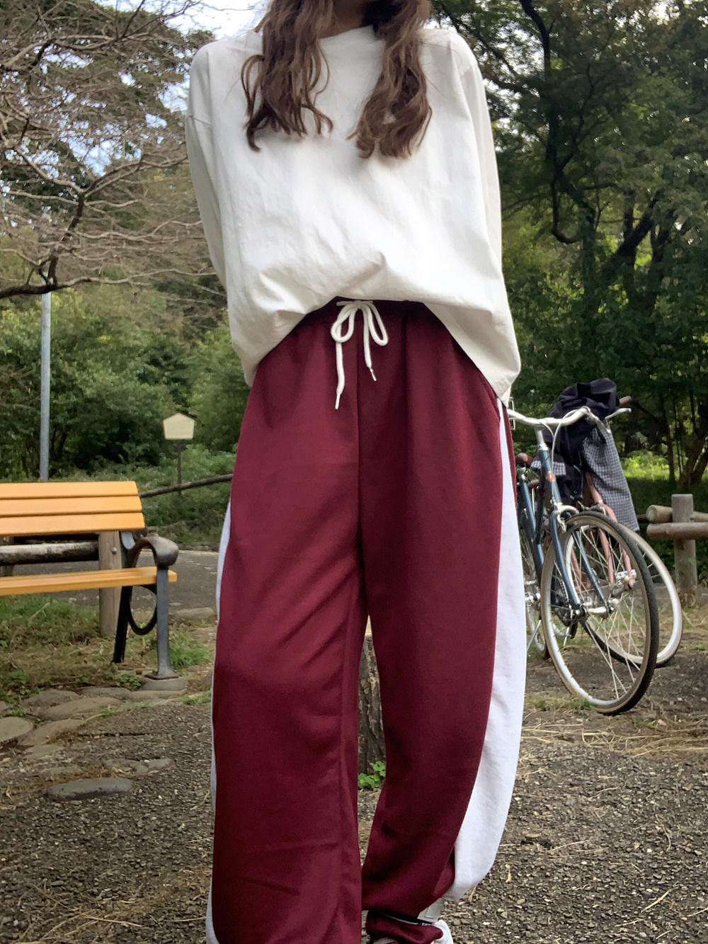 2TYPE配色2WAYサイドタックスウェットパンツ | レディース